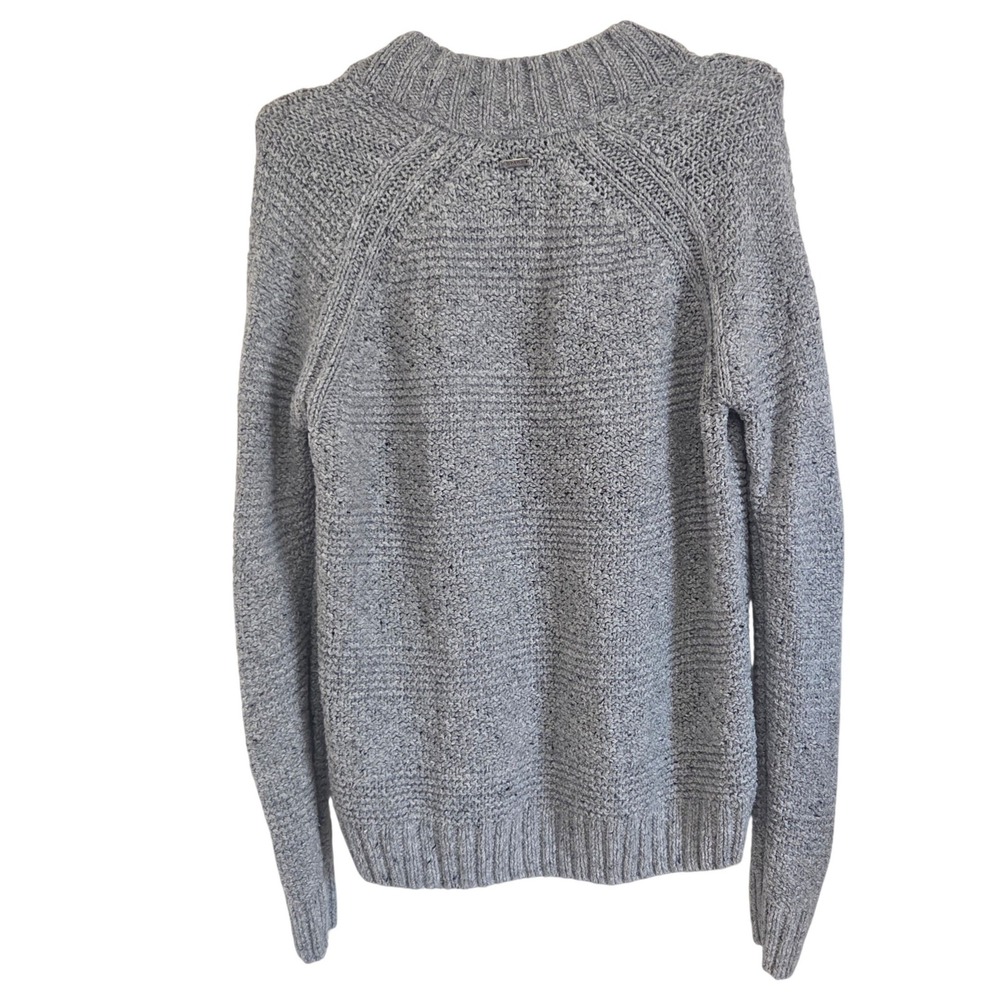 Prana Womens Grey Organic Cotton Blend‎ Textured Raglan Knit Sweater Size M - Picture 5 of 9